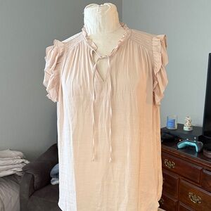 Rachel Zoe Light Pink Ruffled Blouse